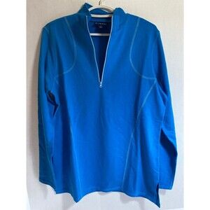 JG Hook women’s Athletica Turquoise Blue Cotton Blend Top Size Medium New